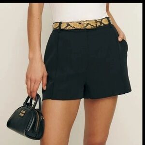 Reformation Mel Shorts Black High Rise Size 2